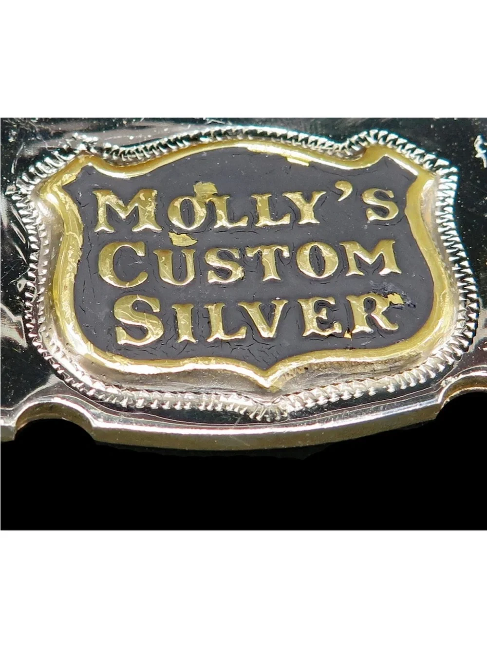 Gold and Silver Grand Champion Dairy Goat Award Belt Buckle Mollys Silver